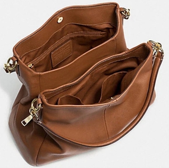 Coach New York Brown pebbled leather slouch handbag See Photos - Picture 2 of 16